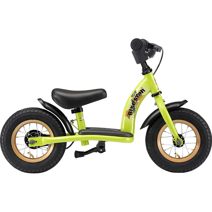 BIKESTAR '10 Zoll Classic Kinderlaufrad', ab 2 Jahren, höhenverstellbarer Lenker und Sattel, inkl. Seitenständer, grün – Bild 2