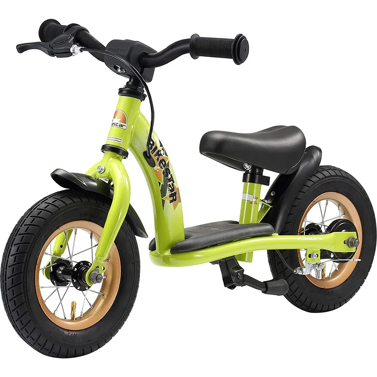 BIKESTAR '10 Zoll Classic Kinderlaufrad', ab 2 Jahren, höhenverstellbarer Lenker und Sattel, inkl. Seitenständer, grün – Bild 3