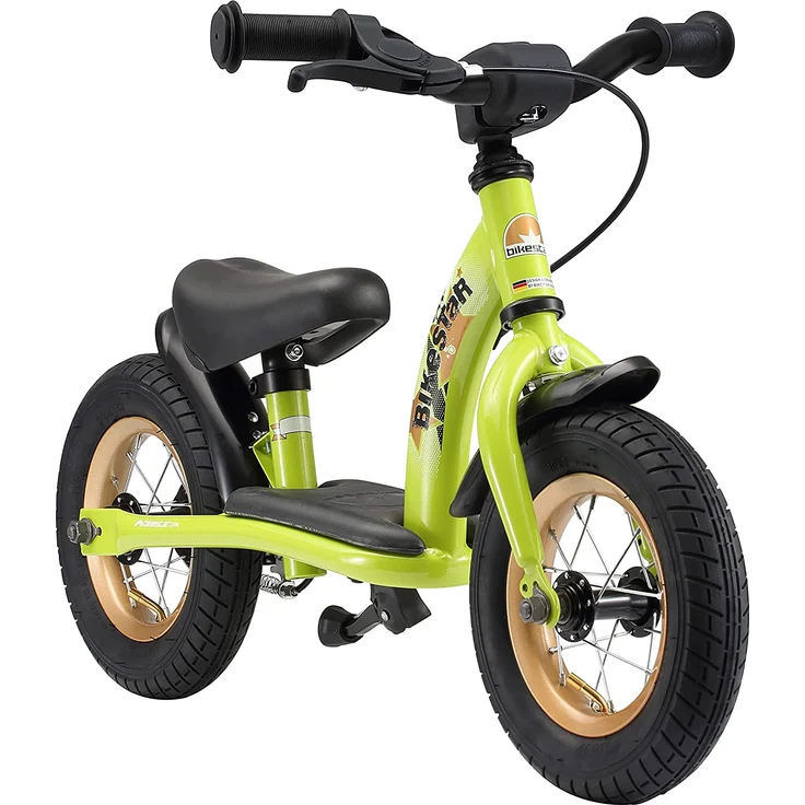 BIKESTAR '10 Zoll Classic Kinderlaufrad', ab 2 Jahren, höhenverstellbarer Lenker und Sattel, inkl. Seitenständer, grün – Bild 1