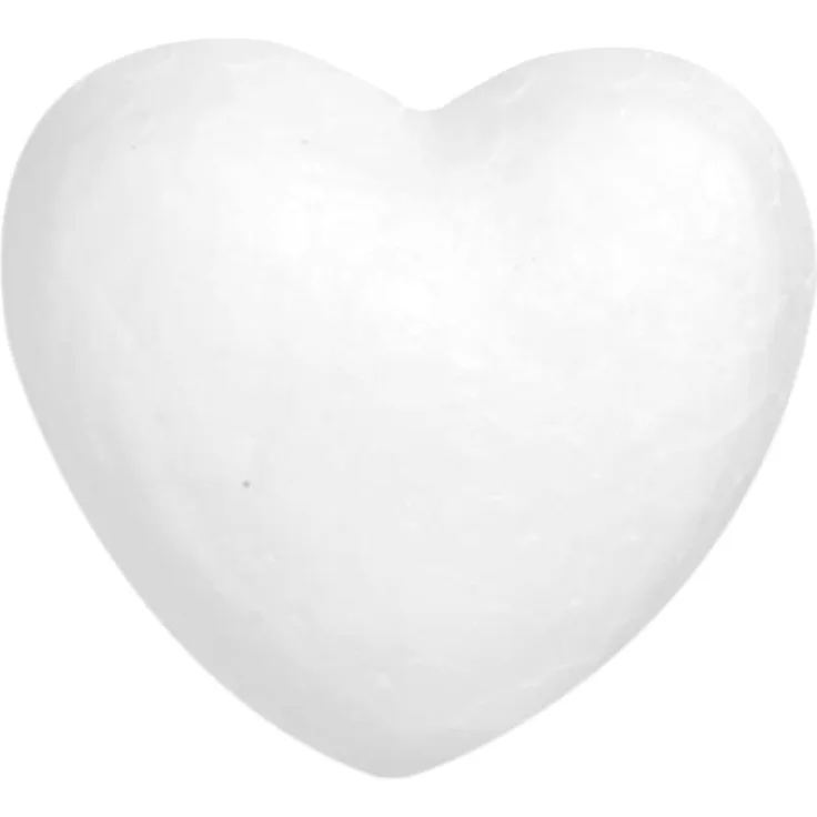 GLOREX Styroporherz, Styropor, 6 x 5 x 2 cm, Weiß,