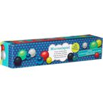 Moses 38064 Klassisches Murmelspiel | Spieleklassiker mit 26 Glasmurmeln und einem Holzbogen, bunt