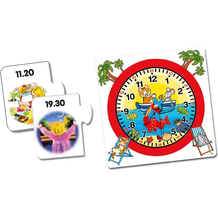 Noris 606076152 606076152-Lern die Uhr, Kinderspiel – Bild 3