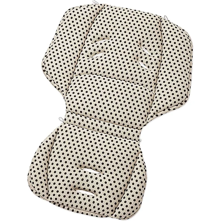 Gesslein Loop 865, Sitzauflage Kinderwagen & Buggy, universel, Wendeeinlage für Sommer & Winter, Tencel atmungsaktiv |Tupfen taupe/schwarz, 625000865