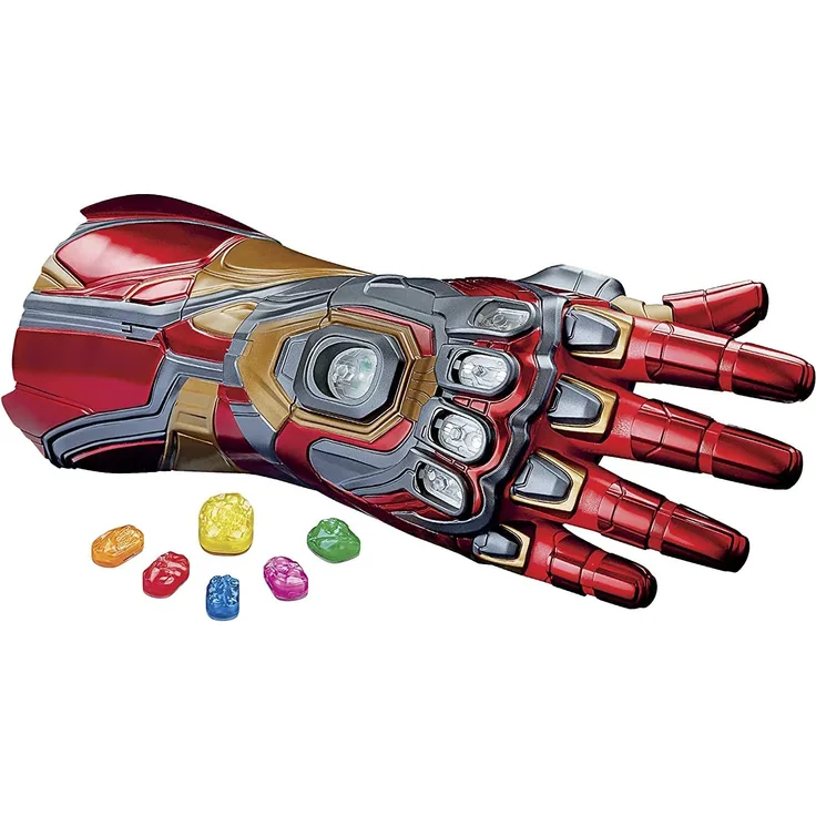 Hasbro Marvel Legends Series Iron Man Nano Gauntlet, elektronischer Handschuh mit Gelenken, Lichtern und Sounds, abnehmbare Infinity-Steine