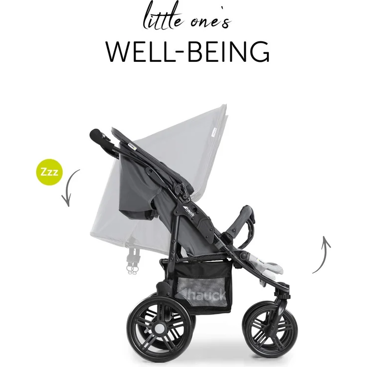 Hauck Geschwister Kinderwagen Roadster Duo SLX / 2 Kinder / Zwillinge / XL Räder / mit Liegeposition ab Geburt / Einhändig Faltbar / Belastbar bis 36 kg / Robust / Schmal / Extra Großer Korb / Grau – Bild 5