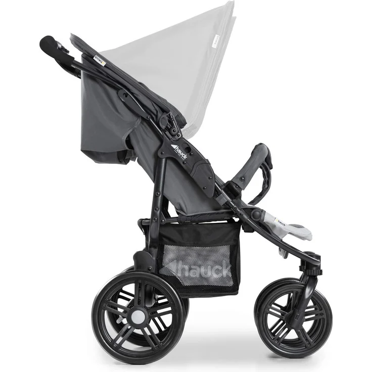 Hauck Geschwister Kinderwagen Roadster Duo SLX / 2 Kinder / Zwillinge / XL Räder / mit Liegeposition ab Geburt / Einhändig Faltbar / Belastbar bis 36 kg / Robust / Schmal / Extra Großer Korb / Grau – Bild 13