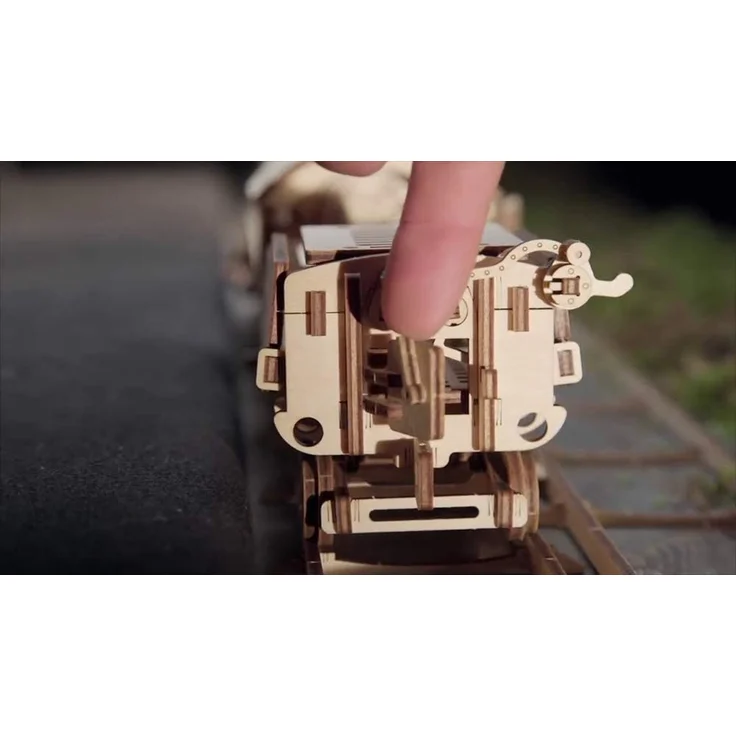 UGEARS 3D Puzzle Express Dampflokomotive Holzpuzzle Modellbau Set Denkspiel - DIY Puzzle Lernspielzeug - Umweltfreundlicher Holz Modellbausatz - Für Erwachsene & Kinder – Bild 9