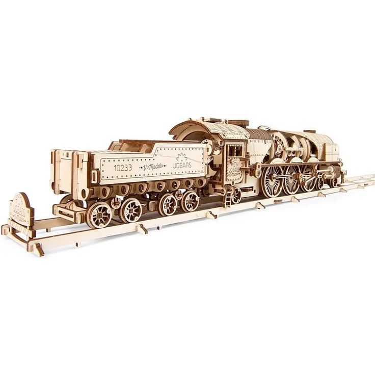 UGEARS 3D Puzzle Express Dampflokomotive Holzpuzzle Modellbau Set Denkspiel - DIY Puzzle Lernspielzeug - Umweltfreundlicher Holz Modellbausatz - Für Erwachsene & Kinder – Bild 7