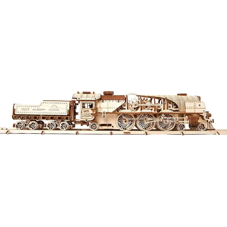 UGEARS 3D Puzzle Express Dampflokomotive Holzpuzzle Modellbau Set Denkspiel - DIY Puzzle Lernspielzeug - Umweltfreundlicher Holz Modellbausatz - Für Erwachsene & Kinder – Bild 4