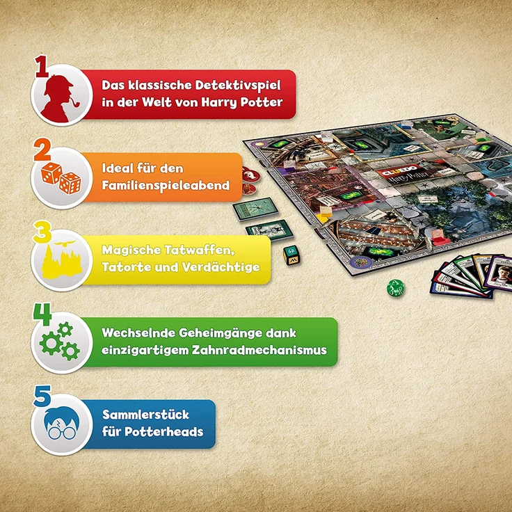 Cluedo - Harry Potter Coll.Edt. (neues Design in Weiß) – Bild 5