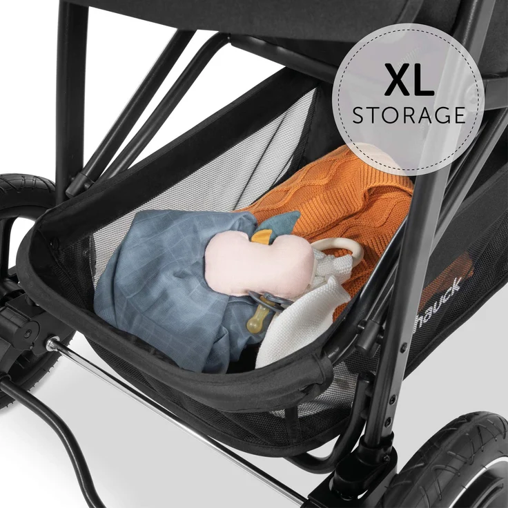 Hauck Dreirad Buggy Rapid 3R bis 25 kg, Großes Sonnenverdeck, Klein Zusammenklappbar, Höhenverstellbar, mit Liegefunktion, Große All Terrain Räder, Getränke Halter, Schwarz – Bild 15