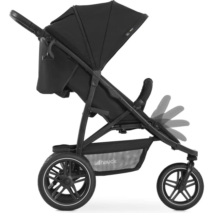 Hauck Dreirad Buggy Rapid 3R bis 25 kg, Großes Sonnenverdeck, Klein Zusammenklappbar, Höhenverstellbar, mit Liegefunktion, Große All Terrain Räder, Getränke Halter, Schwarz – Bild 39