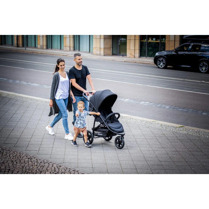 Hauck Dreirad Buggy Rapid 3R bis 25 kg, Großes Sonnenverdeck, Klein Zusammenklappbar, Höhenverstellbar, mit Liegefunktion, Große All Terrain Räder, Getränke Halter, Schwarz – Bild 45