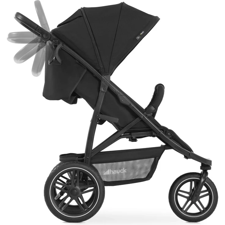 Hauck Dreirad Buggy Rapid 3R bis 25 kg, Großes Sonnenverdeck, Klein Zusammenklappbar, Höhenverstellbar, mit Liegefunktion, Große All Terrain Räder, Getränke Halter, Schwarz – Bild 38