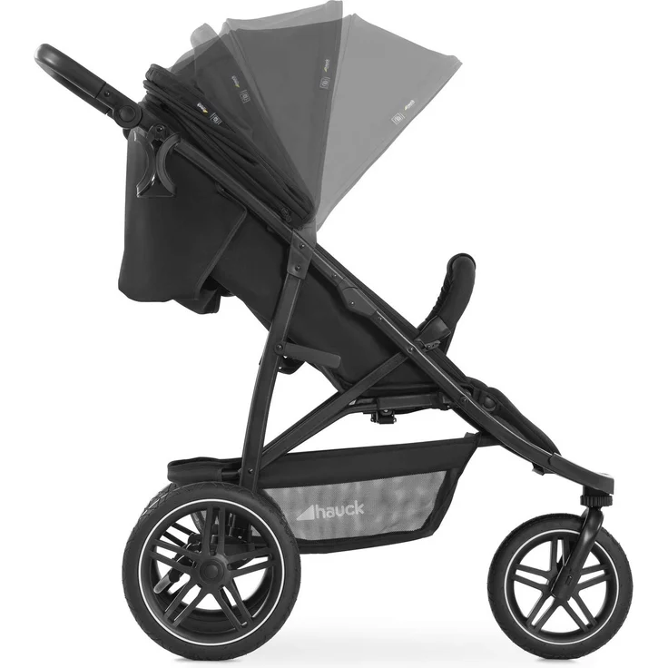 Hauck Dreirad Buggy Rapid 3R bis 25 kg, Großes Sonnenverdeck, Klein Zusammenklappbar, Höhenverstellbar, mit Liegefunktion, Große All Terrain Räder, Getränke Halter, Schwarz – Bild 40