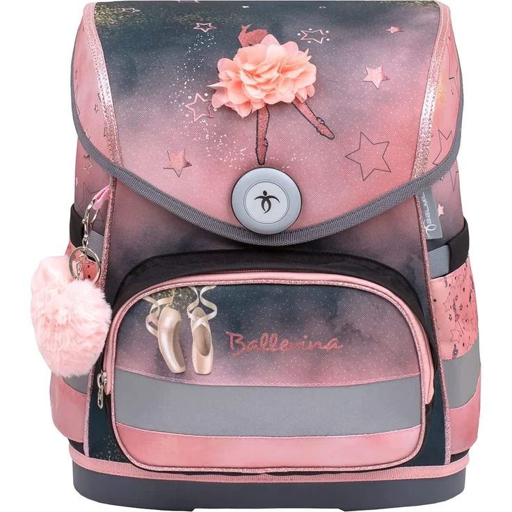 Compact Ballerina Black Pink Schulranzen Set 4 tlg. mit Brustgurt für Mädchen – Bild 3