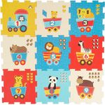 Bieco Puzzlematte, 19 tlg. | Spielmatte Baby | XXL Puzzle Kinder | Krabbeldecke Baby Spielmatte Kinder| Turnmatte Kinder | Kinder Teppiche | Krabbelmatte Baby | Buchstaben Lernen | Spielteppich Junge