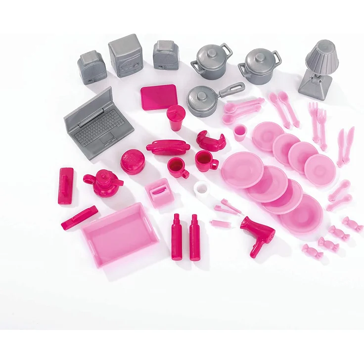 Steffi Love Dreamhouse / Großes Spielhaus / 4 Räume / OHNE PUPPEN / 84cm hoch / Zwei Etagen / Funktionstüchtige Klingel / Zusammenklappbar - Preisvergleich – Bild 7