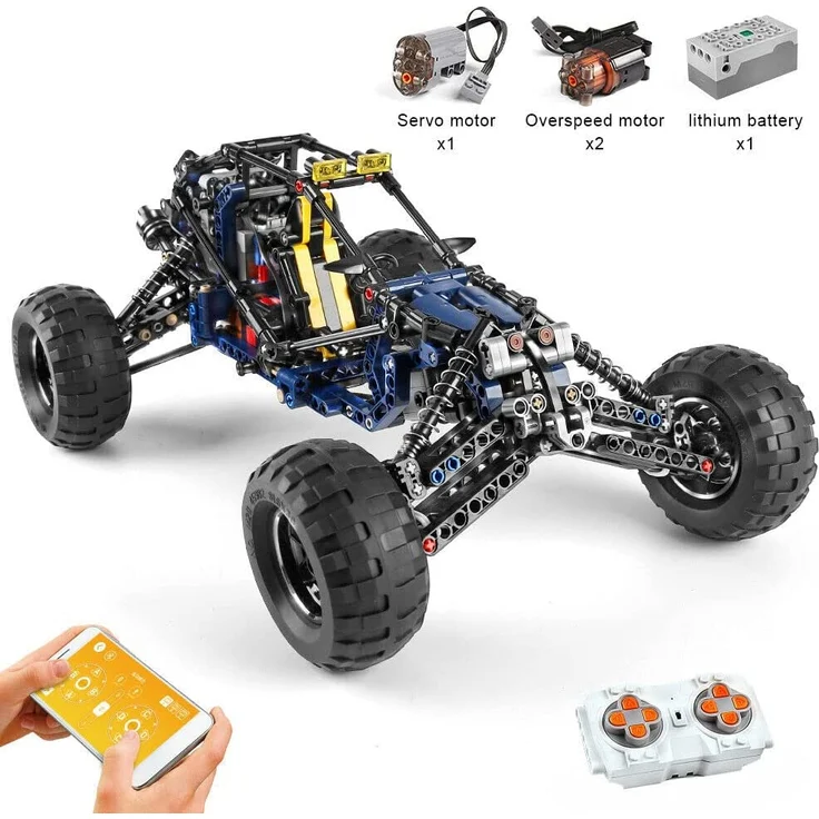 Mould King 18018 - 2,4 Ghz Technik RC Desert Lightning Buggy - 515 Klemmbausteine – Bild 5