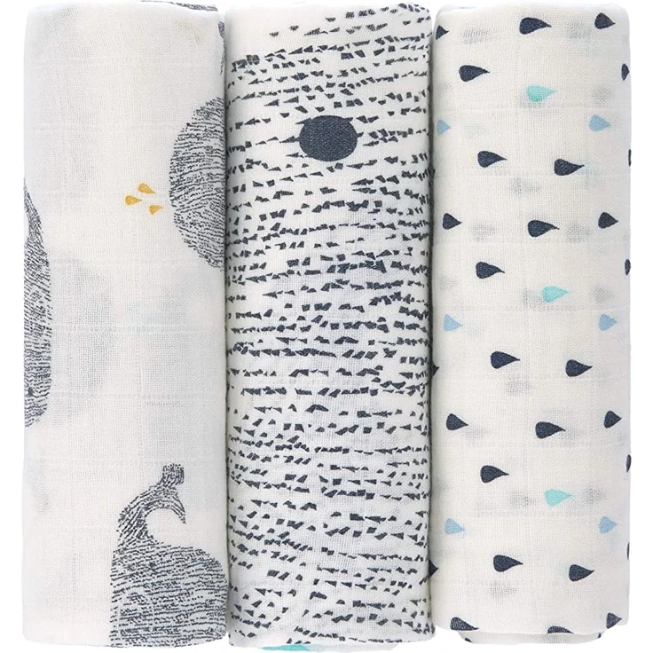 LÄSSIG Mulltücher Heavenly Soft Swaddle L, Little Water Whale - LÄSSIG 1312001452 – Bild 3