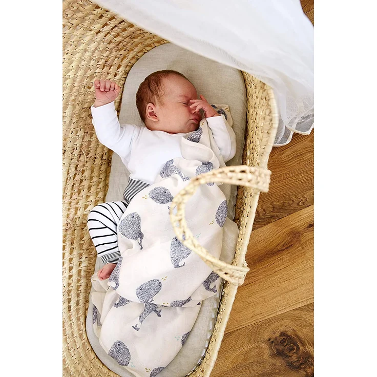 LÄSSIG Mulltücher Heavenly Soft Swaddle L, Little Water Whale - LÄSSIG 1312001452 – Bild 7