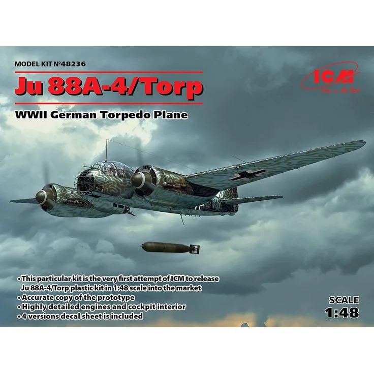 ICM 48236 Ju 88A-4 Torp/A-17 WWII German Torpedo Plane