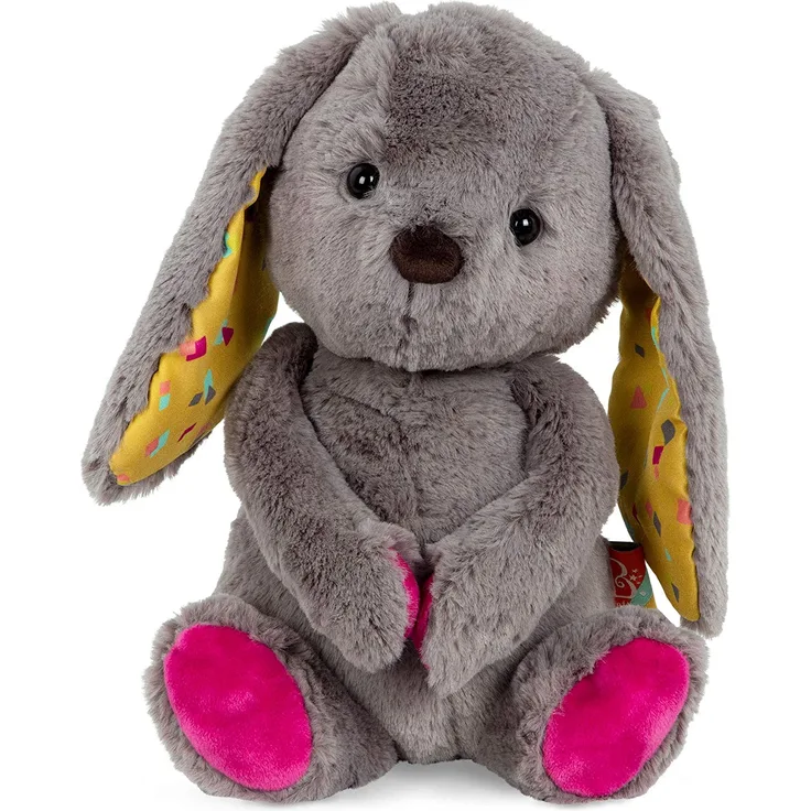 B. toys Kuscheltier Hase – Superweich mit langen Ohren – Plüschtier grau, Baby und Kinder Spielzeug für Mädchen und Jungen ab 0 Monate