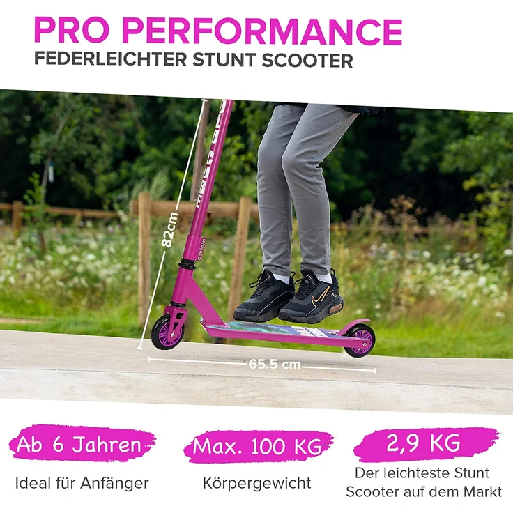 BOLDCUBE Stunt Purple 2-Rad Scooter – Bild 3