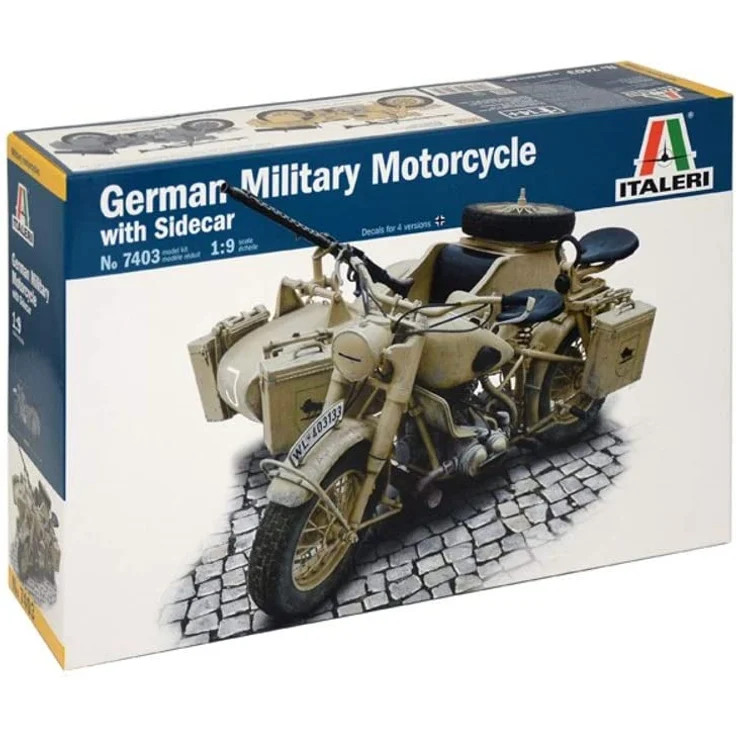 Italeri 7403 Military motorcycle model Montagesatz 1:9 German Military Motorcycle Beide Geschlechter Kunststoff – Bild 1
