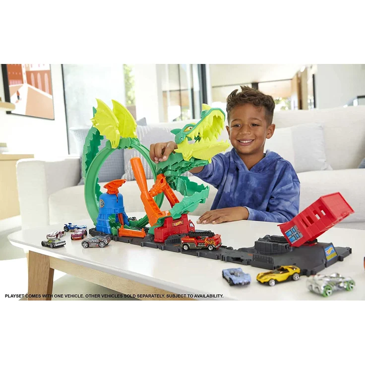 Hot Wheels City Dragon Drive Firefight Rennbahn - Preisvergleich – Bild 2