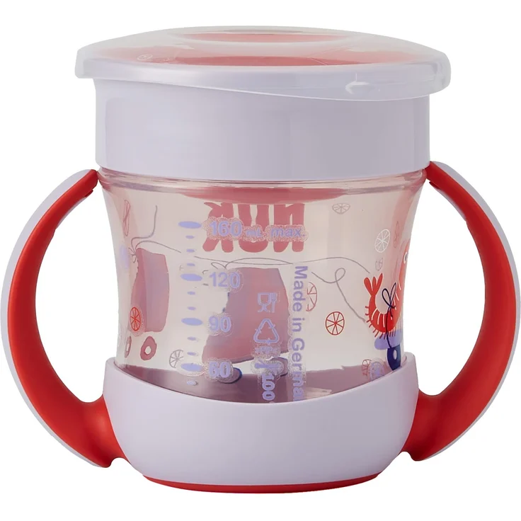 NUK Magic Cup & Mini Magic Cup Trinklernbecher, Duo-Set | auslaufsicherer 360°-Trinkrand | ab 6 Monaten | auslaufsicher und BPA-frei | 160 ml & 230 ml | rot – Bild 3