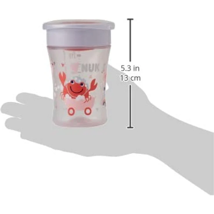 NUK Magic Cup & Mini Magic Cup Trinklernbecher, Duo-Set | auslaufsicherer 360°-Trinkrand | ab 6 Monaten | auslaufsicher und BPA-frei | 160 ml & 230 ml | rot – Bild 8