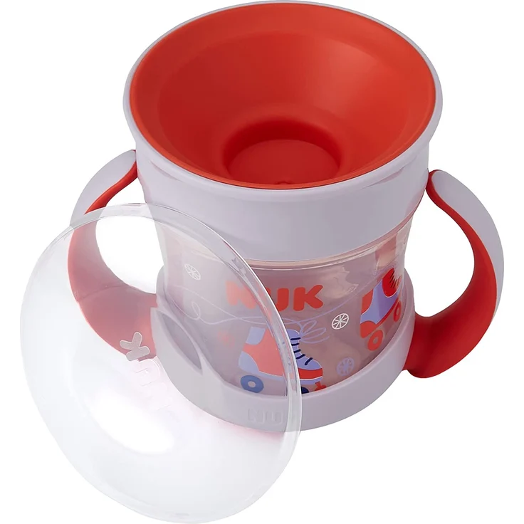 NUK Magic Cup & Mini Magic Cup Trinklernbecher, Duo-Set | auslaufsicherer 360°-Trinkrand | ab 6 Monaten | auslaufsicher und BPA-frei | 160 ml & 230 ml | rot – Bild 6