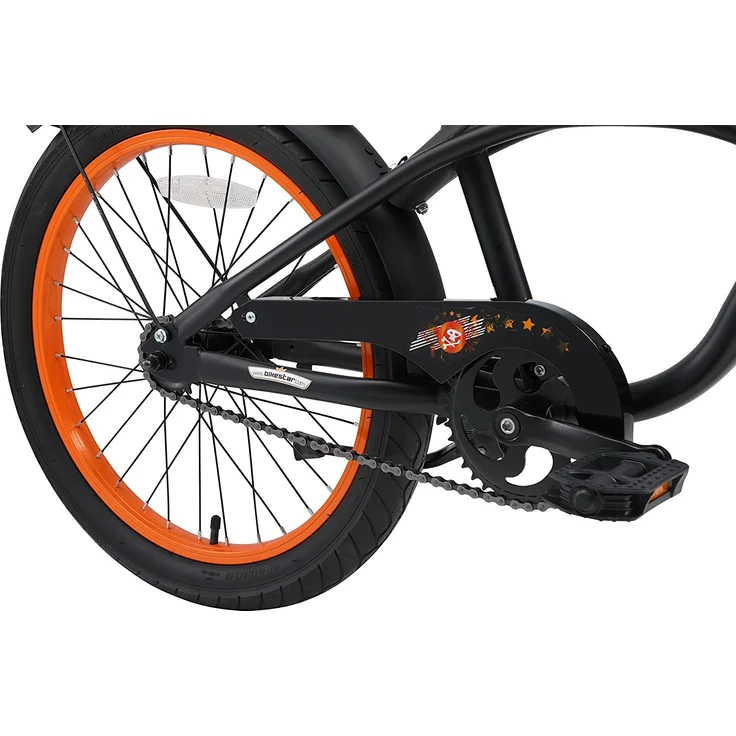 Bikestar Jugendfahrrad, 1 Gang, 20 Zoll, schwarz/orange – Bild 8