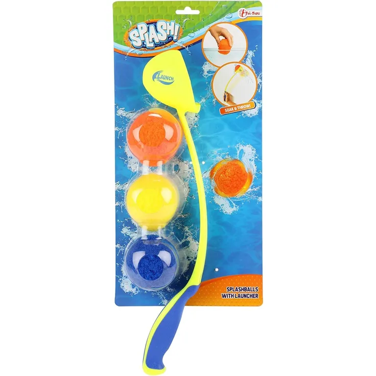 Ballwerfer Splash Launch Junior gelb 4-teilig