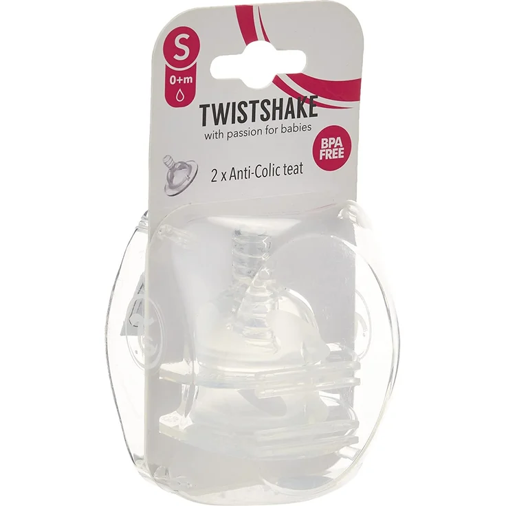 Twistshake 78019 Anti-Colic, Flaschensauger Small, 0 Monate Plus, transparent – Bild 1