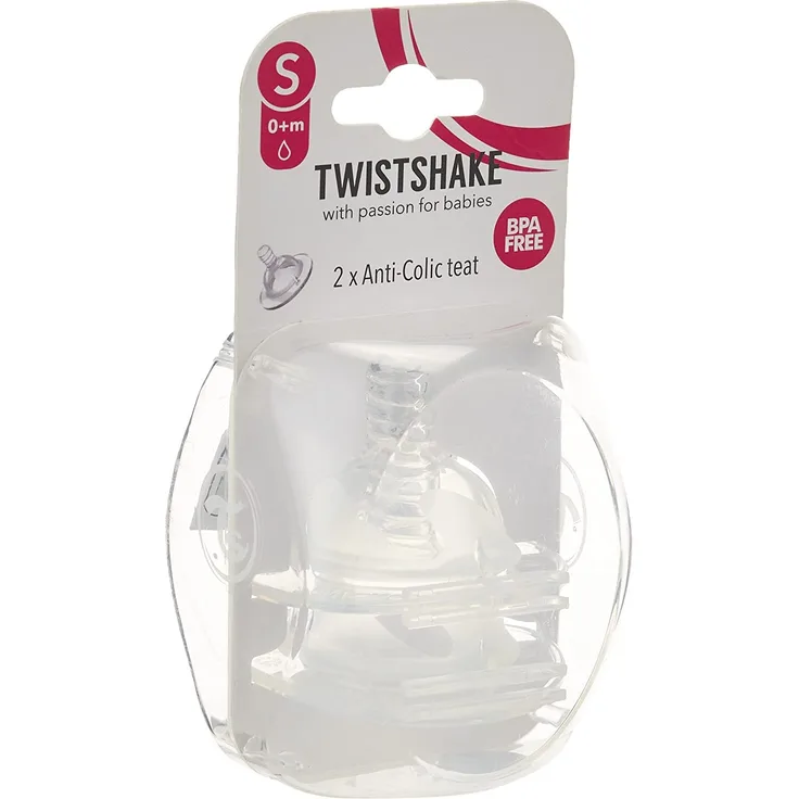 Twistshake 78019 Anti-Colic, Flaschensauger Small, 0 Monate Plus, transparent