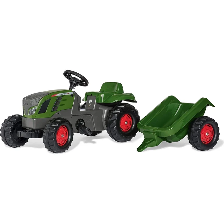 Rolly Toys rollyKid Fendt 516 Vario Trettraktor (mit Anhänger, Alter 2,5-5 Jahre, Heckkupplung, Drehschemellenkung) 013166 – Bild 1