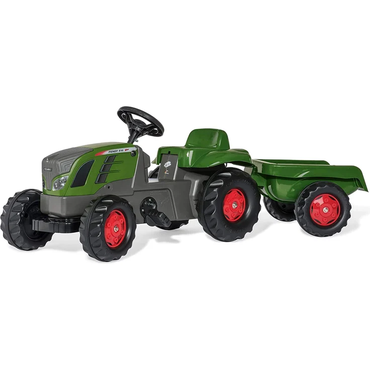 Rolly Toys rollyKid Fendt 516 Vario Trettraktor (mit Anhänger, Alter 2,5-5 Jahre, Heckkupplung, Drehschemellenkung) 013166 – Bild 2
