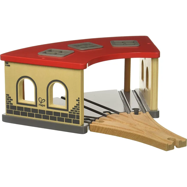 Hape E3704 Railway Spielzeug-Großer Lokschuppen