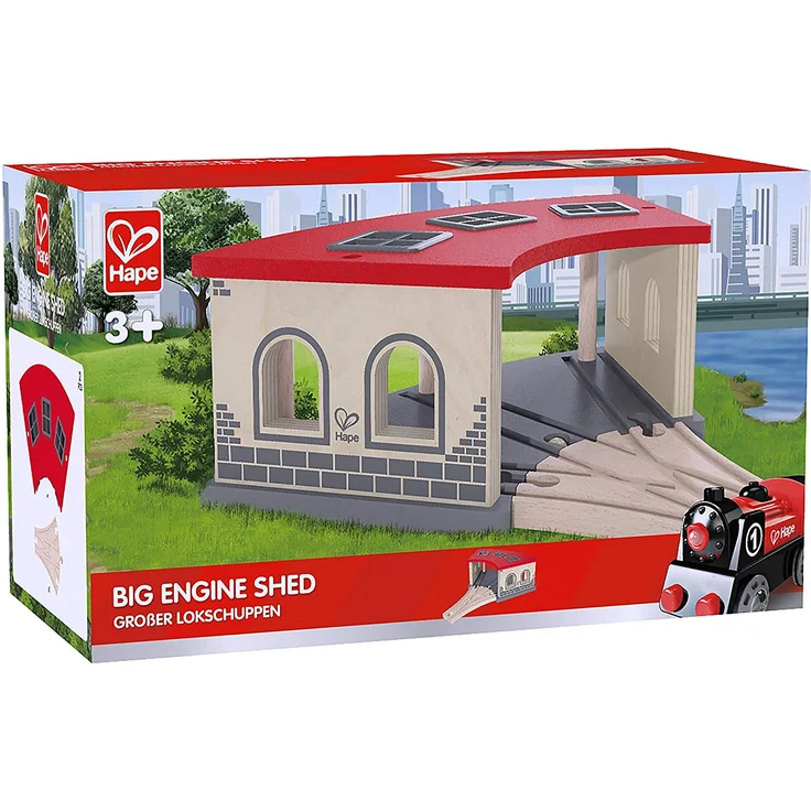 Hape E3704 Railway Spielzeug-Großer Lokschuppen – Bild 2