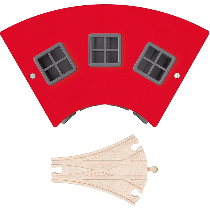 Hape E3704 Railway Spielzeug-Großer Lokschuppen – Bild 5