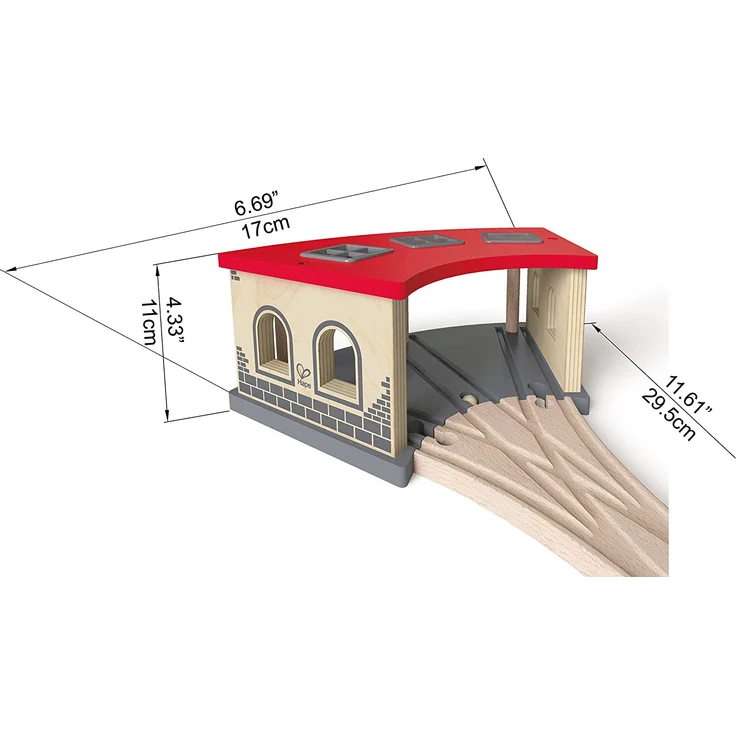 Hape E3704 Railway Spielzeug-Großer Lokschuppen – Bild 7