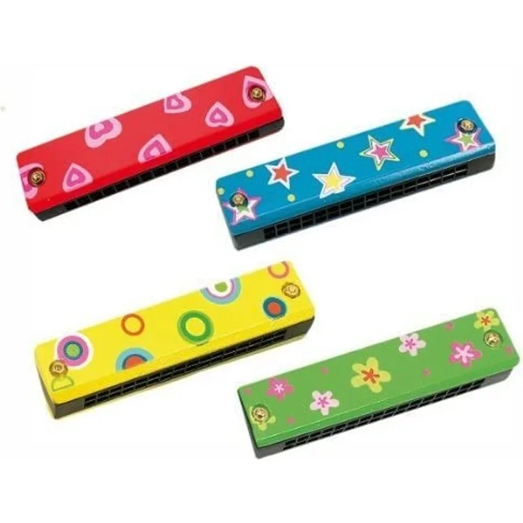 Hape International Bunte Mundharmonika von Woody. Farblich Sortiert. 1 Stück