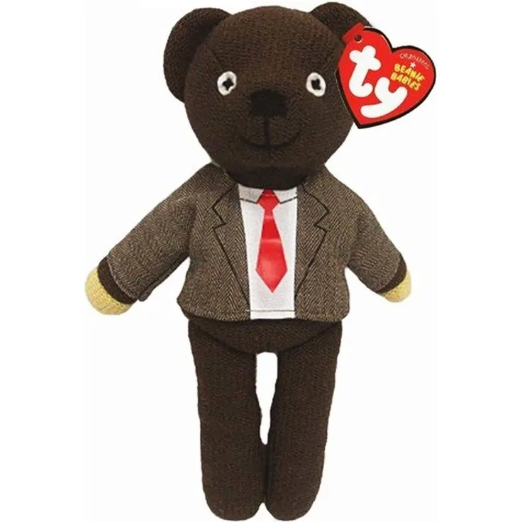 TY 46226 Mr Bean Teddy Jacket & Tie Plüsch, Braun
