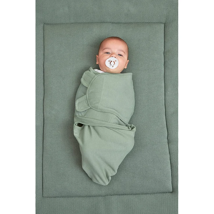 Meyco Baby Cheetah/Uni Pucksack 2er Pack, Erstausstattung Neugeborene (Pucktuch für Babys ab 0-3 Monaten, weicher Schlafkomfort, atmungsaktiv und feuchtigkeitsabsorbierend, Einschlafhilfe), Waldgrün – Bild 5