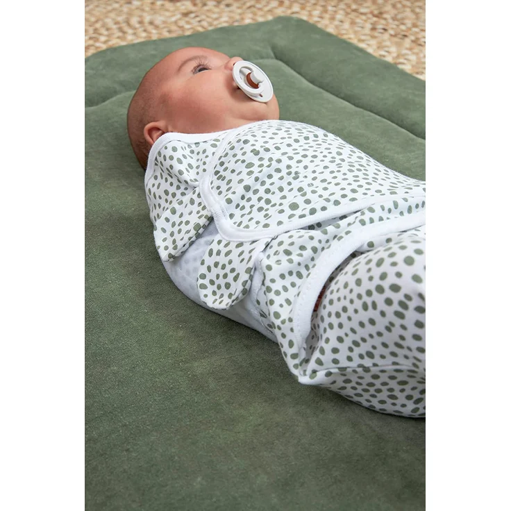 Meyco Baby Cheetah/Uni Pucksack 2er Pack, Erstausstattung Neugeborene (Pucktuch für Babys ab 0-3 Monaten, weicher Schlafkomfort, atmungsaktiv und feuchtigkeitsabsorbierend, Einschlafhilfe), Waldgrün – Bild 6