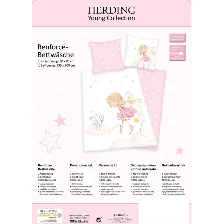 Little-Fairy Bettwäsche Set 80 x 80 cm + 135 x 200 cm – Bild 7