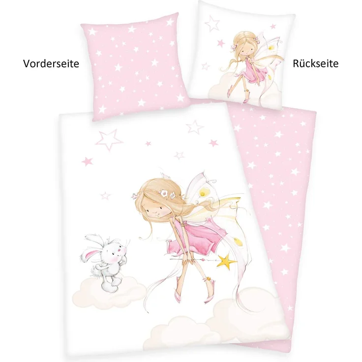 Little-Fairy Bettwäsche Set 80 x 80 cm + 135 x 200 cm – Bild 2
