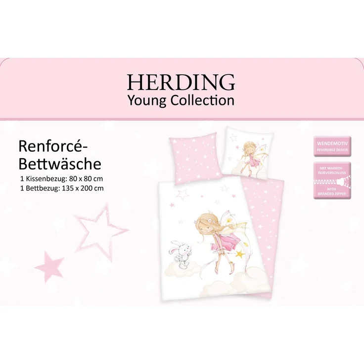 Little-Fairy Bettwäsche Set 80 x 80 cm + 135 x 200 cm – Bild 6